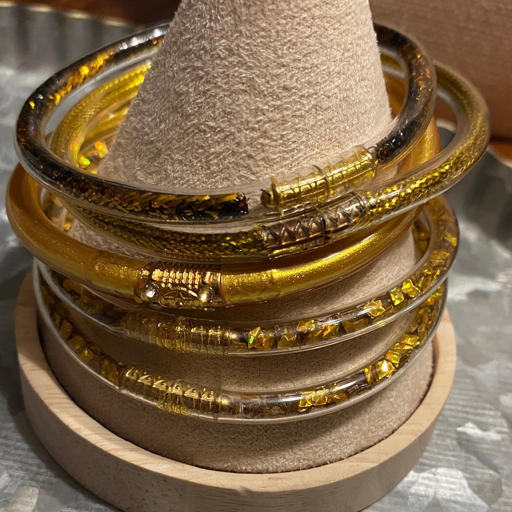 Budhagirl Bangle Bracelet Set - 5 Stackable Bangl… - image 2